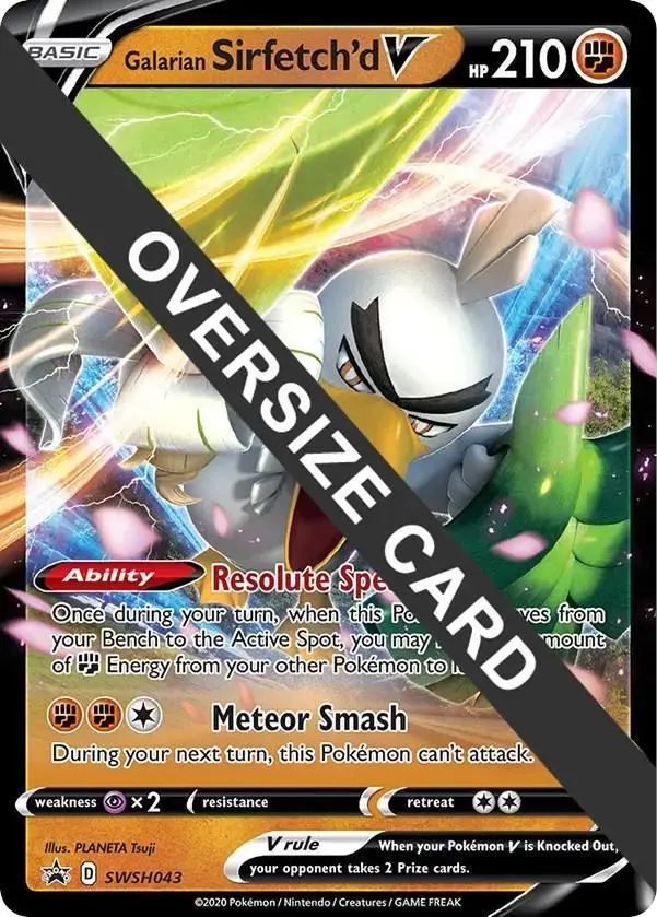 Galarian Sirfetch'd V [Jumbo] - Pokemon Jumbo Cards #SWSH043
