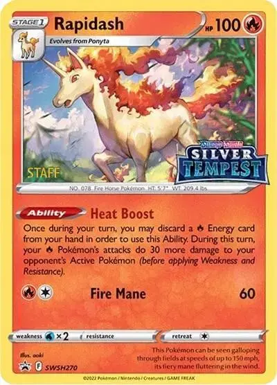 Rapidash [Prerelease Staff] - Pokemon Prerelease & Staff Promos #SWSH270