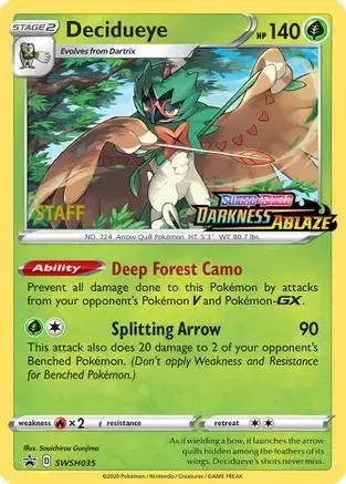 Decidueye [Prerelease Staff] - Pokemon Prerelease & Staff Promos #SWSH035