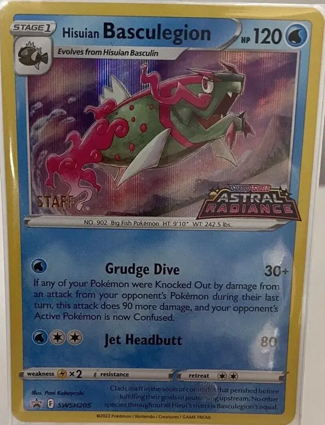 Hisuian Basculegion [Prerelease Staff] - Pokemon Prerelease & Staff Promos #SWSH205