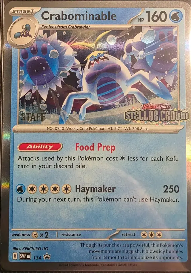 Crabominable [Staff] - Pokemon Prerelease & Staff Promos #134
