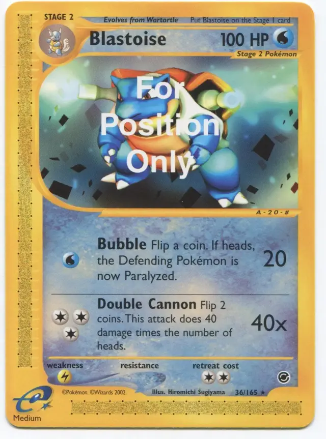 Blastoise [For Position Only] - Pokemon Expedition #36