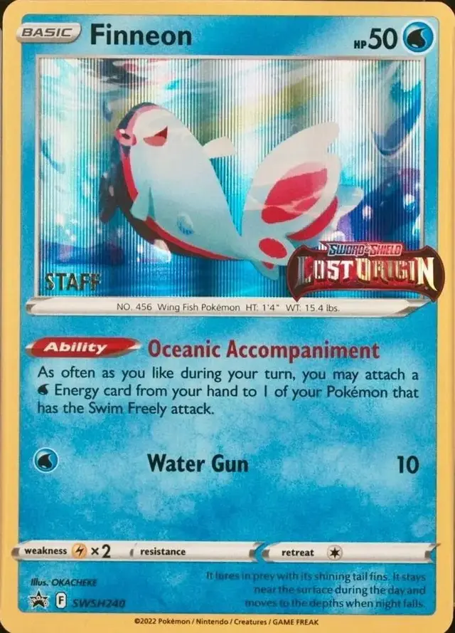 Finneon [Prerelease Staff] - Pokemon Prerelease & Staff Promos #SWSH240