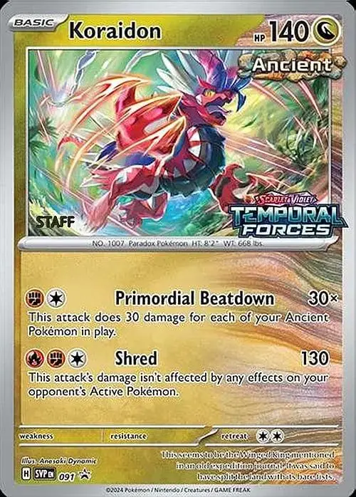 Koraidon [Staff] - Pokemon Prerelease & Staff Promos #91