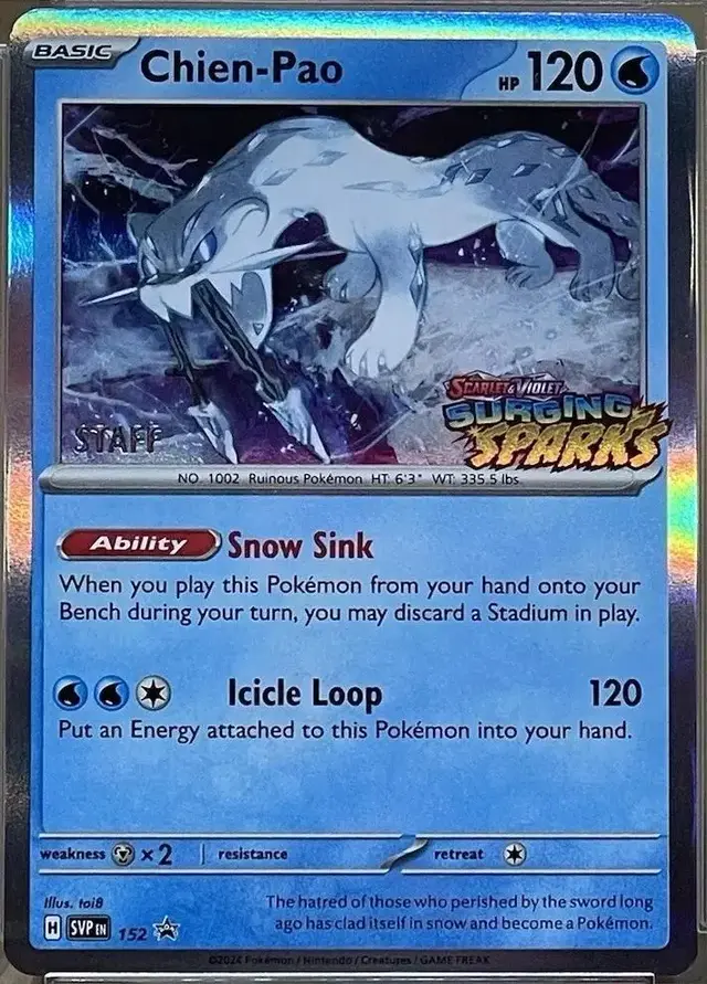Chien-Pao [Staff] - Pokemon Prerelease & Staff Promos #152