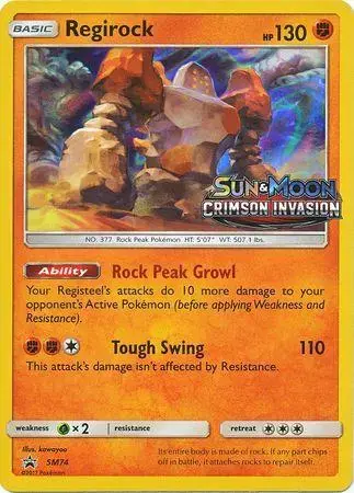 Regirock - Pokemon SM Promos #SM74