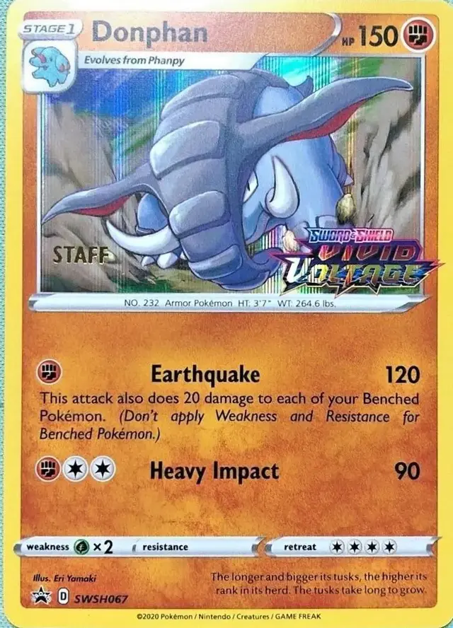Donphan [Staff] - Pokemon Prerelease & Staff Promos #SWSH067