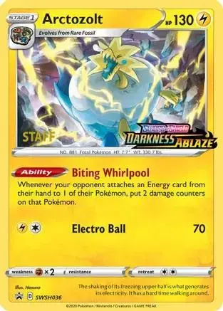 Arctozolt [Prerelease Staff] - Pokemon Prerelease & Staff Promos #SWSH036