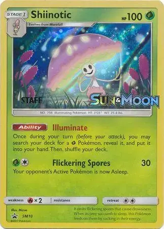Shiinotic [Pre-Release Staff] - Pokemon SM Promos #SM10