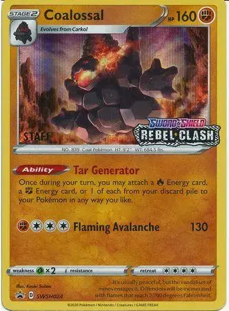 Coalossal [Prerelease Staff] - Pokemon Prerelease & Staff Promos #SWSH024