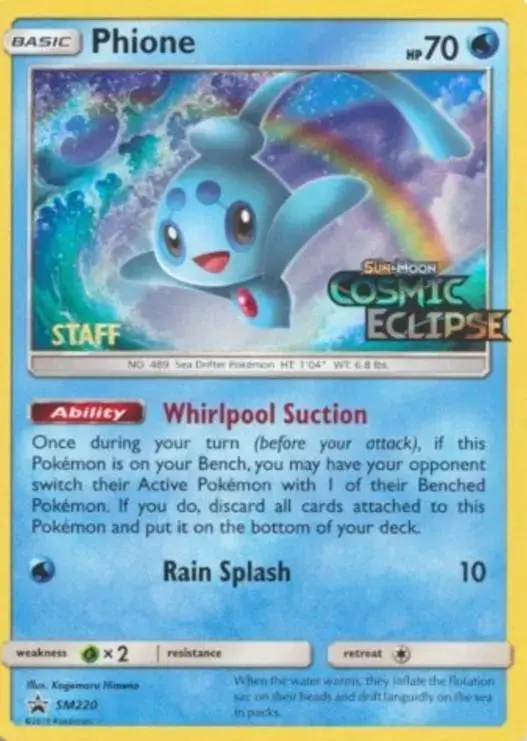Phione [Prerelease Staff] - Pokemon Prerelease & Staff Promos #SM220