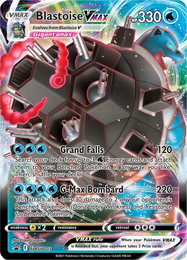 Blastoise VMax [JUMBO] - Pokemon Jumbo Cards #SWSH103