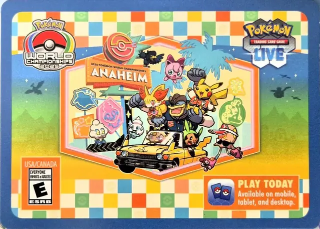 2025 World Championships Welcome Code Card - Pokemon Tournament Promos #2025