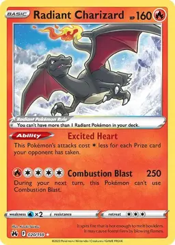 Radiant Charizard 20 - Pokemon Crown Zenith