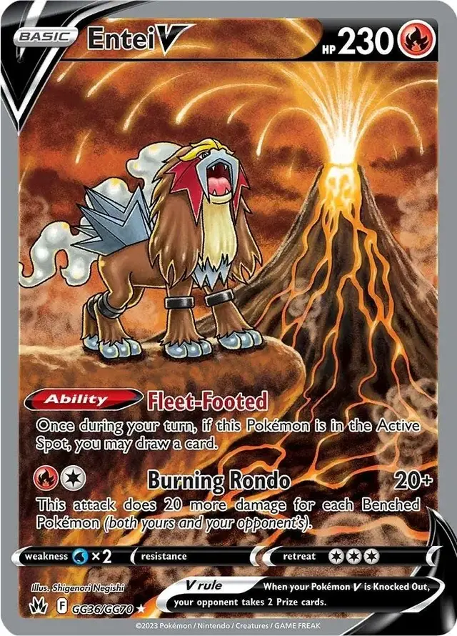 Entei V - Pokemon Crown Zenith #GG36