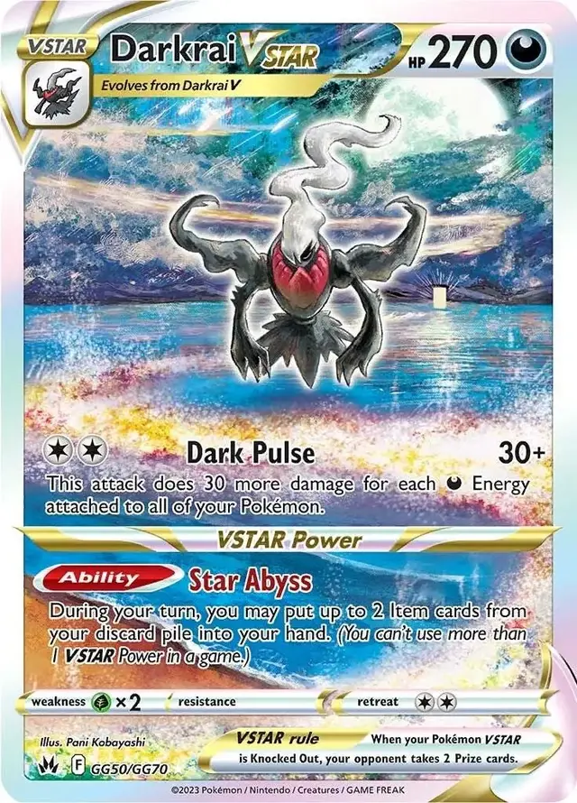 Darkrai VStar - Pokemon Crown Zenith #GG50