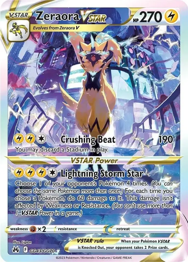 Zeraora VSTAR - Pokemon Crown Zenith #GG43