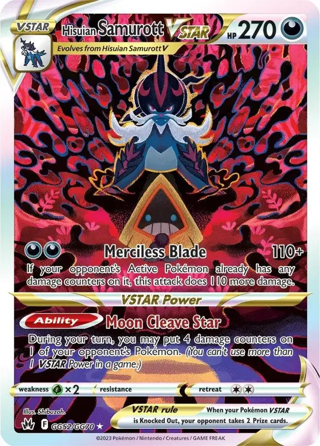 Hisuian Samurott VStar - Pokemon Crown Zenith #GG52