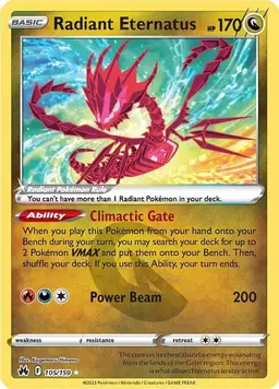 Radiant Eternatus 105 - Pokemon Crown Zenith