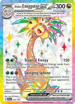 Alolan Exeggutor ex 225 - Pokemon Surging Sparks