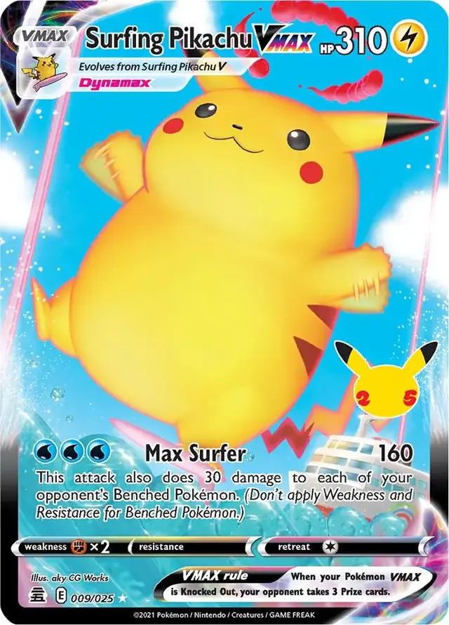 Surfing Pikachu VMAX - Pokemon Celebrations #9