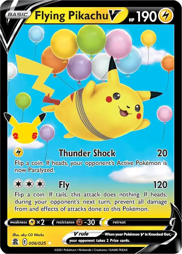 Flying Pikachu V - Pokemon Celebrations #6