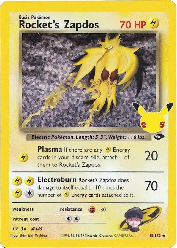 Rocket's Zapdos - Pokemon Celebrations #15