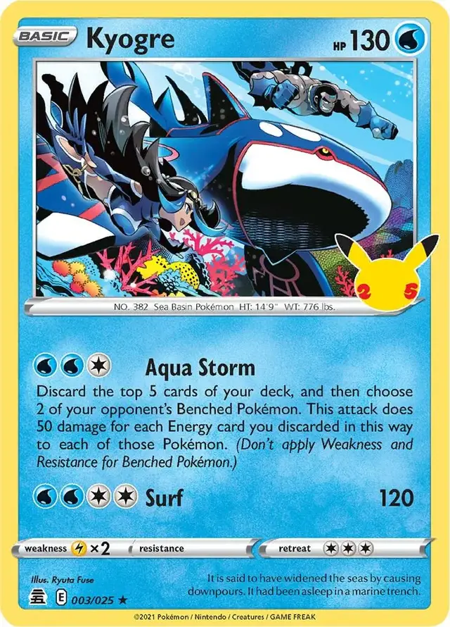 Kyogre - Pokemon Celebrations #3