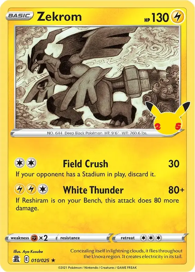 Zekrom - Pokemon Celebrations #10
