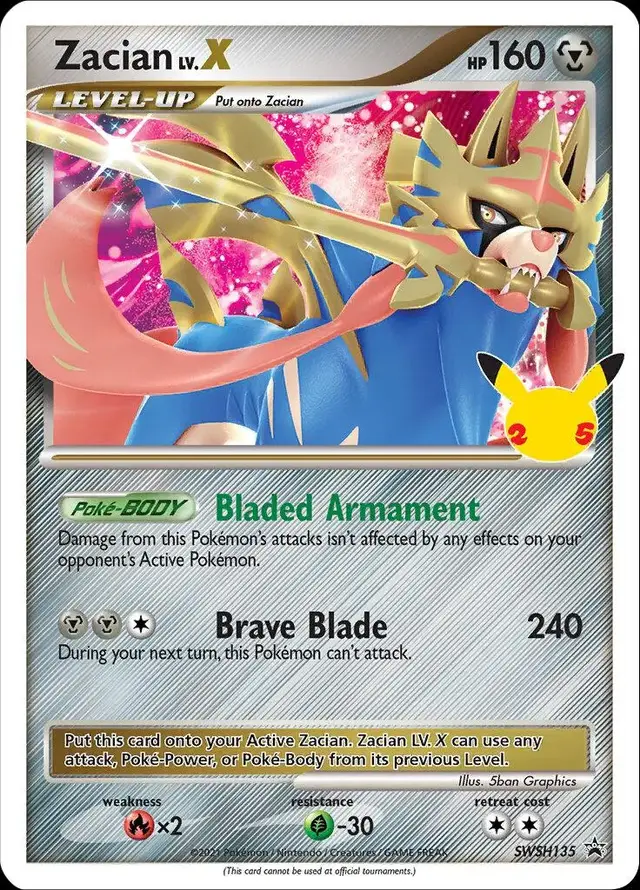 Zacian LV - Pokemon Celebrations #SWSH135