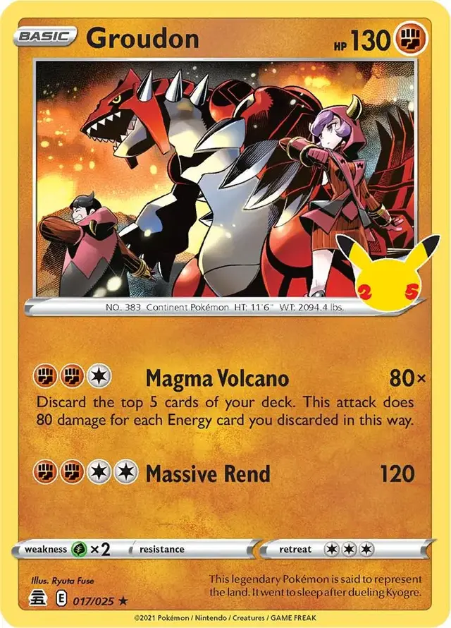 Groudon - Pokemon Celebrations #17