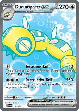 Dudunsparce ex 178 - Pokemon Journey Together