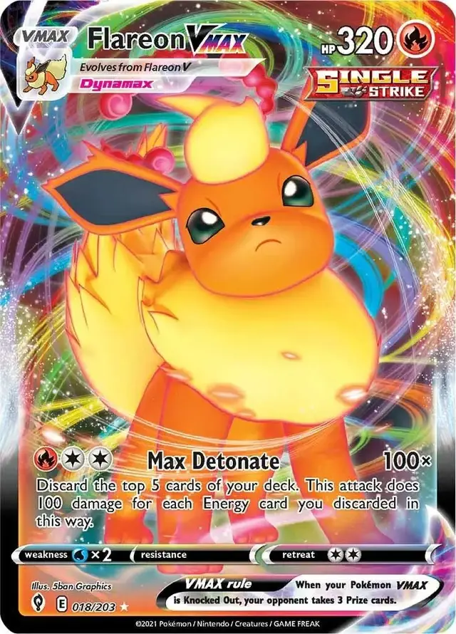 Flareon VMAX - Pokemon Evolving Skies #18
