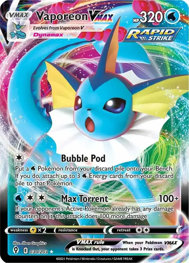 Vaporeon VMAX - Pokemon Evolving Skies #30