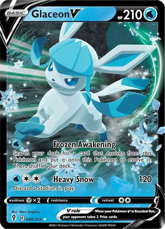 Glaceon V - Pokemon Evolving Skies #40