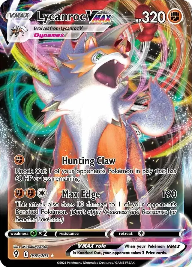 Lycanroc VMAX - Pokemon Evolving Skies #92