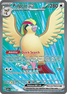 Pidgeot ex 217 - Pokemon Obsidian Flames