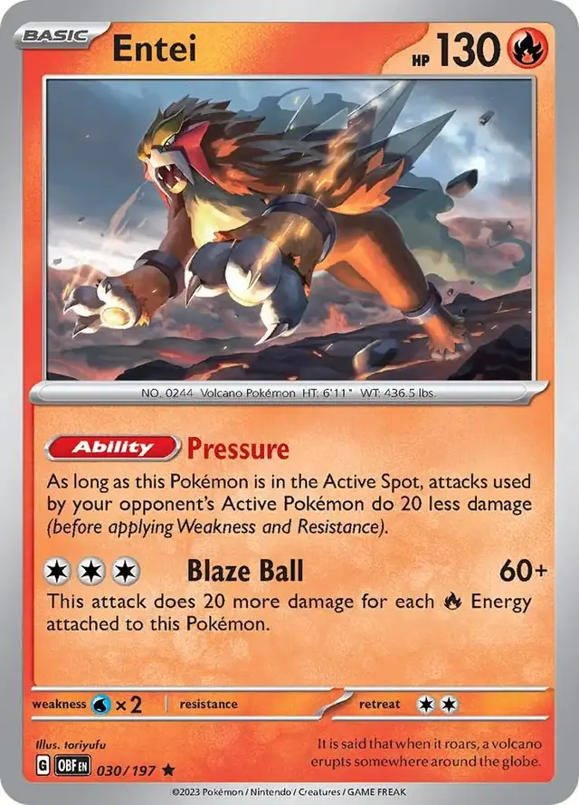 Entei - Pokemon Obsidian Flames #30