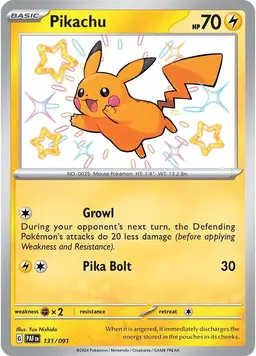 Pikachu #131 - Pokemon Paldean Fates