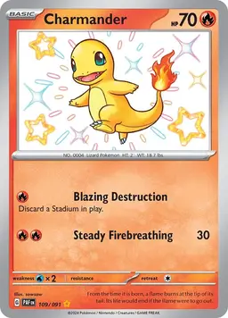 Charmander 109 - Pokemon Paldean Fates