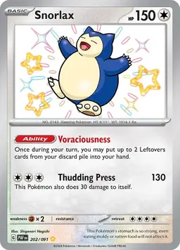 Snorlax 202 - Pokemon Paldean Fates