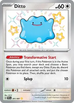 Ditto 201 - Pokemon Paldean Fates