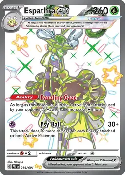 Espathra ex 214 - Pokemon Paldean Fates