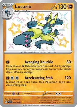 Lucario 174 - Pokemon Paldean Fates