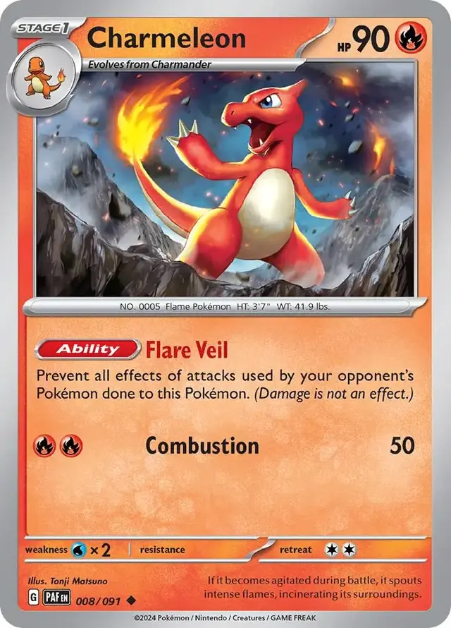 Charmeleon - Pokemon Paldean Fates #8