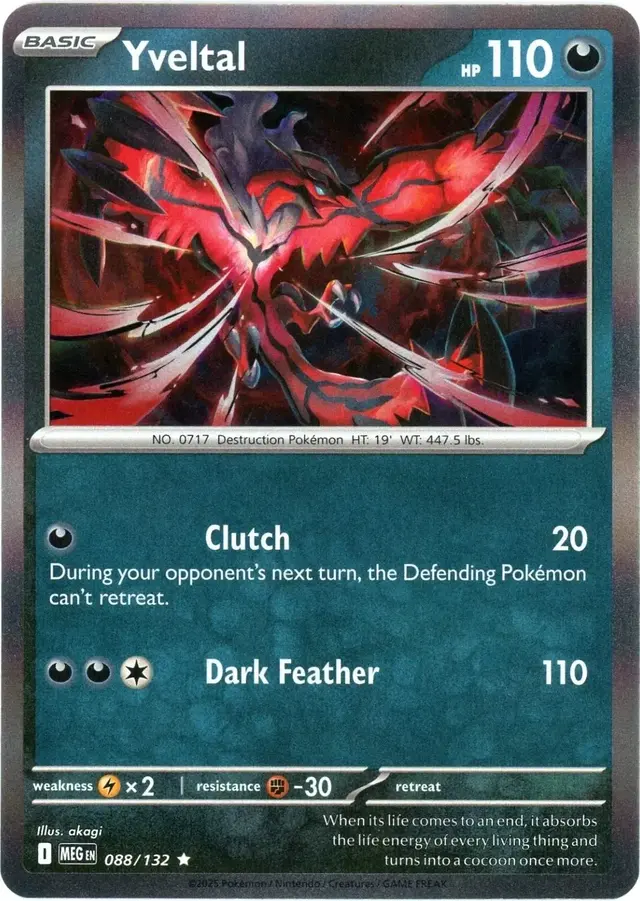 Yveltal [Reverse Holo] - Pokemon Mega Evolution #88
