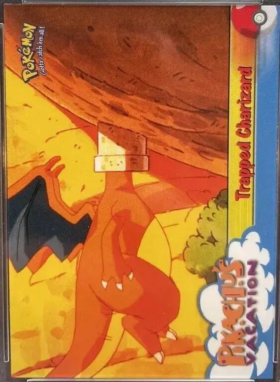 Trapped Charizard [Foil] - Pokemon 1999 Topps Movie #51