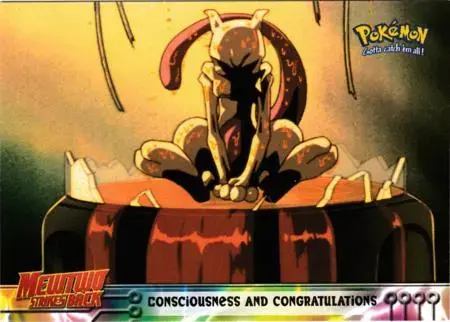 Consciousness and Congratulations - Pokemon 1999 Topps Movie #3