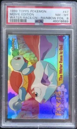 Water Race Is on [Rainbow Foil] - Pokemon 1999 Topps Movie #47