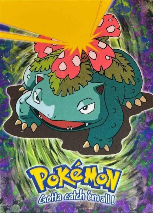 Venusaur - Pokemon 1999 Topps Movie Evolution #E3
